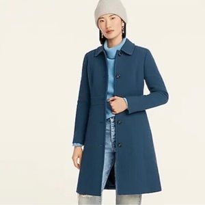 NWT J. Crew Classic Lady Day Coat in Italian Double Cloth Wool with Thinsulate